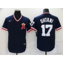 Los Angeles Angels #17 Shohei Ohtani Navy Cool Base Stitched Baseball Jersey