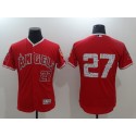 Los Angeles Angels #27 Mike Trout Red Flex Base Stitched Baseball Jersey