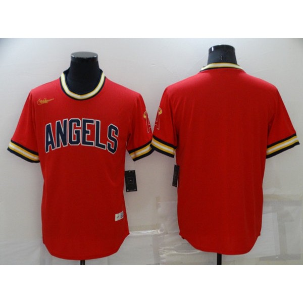 Los Angeles Angels Blank Red Cool Base Stitched Jersey