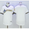 Mariners Blank White Flexbase Authentic Collection Cooperstown Stitched Jersey
