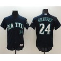 Mariners #24 Ken Griffey Navy Blue Flexbase Authentic Collection Stitched Jersey