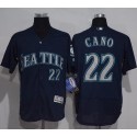 Mariners #22 Robinson Cano Navy Blue Flexbase Authentic Collection Stitched Jersey