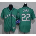 Mariners #22 Robinson Cano Green Flexbase Authentic Collection Stitched Jersey