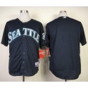 Mariners Blank Navy Blue Cool Base Stitched Jersey