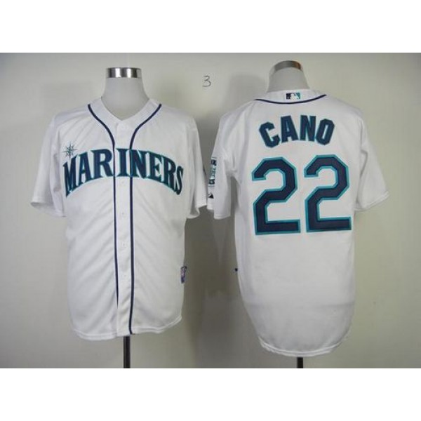 Mariners #22 Robinson Cano White Home Cool Base Stitched Jersey