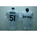 Mariners #51 Ichiro Suzuki Stitched White Jersey