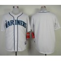 Mariners Blank White Cool Base Stitched Jersey
