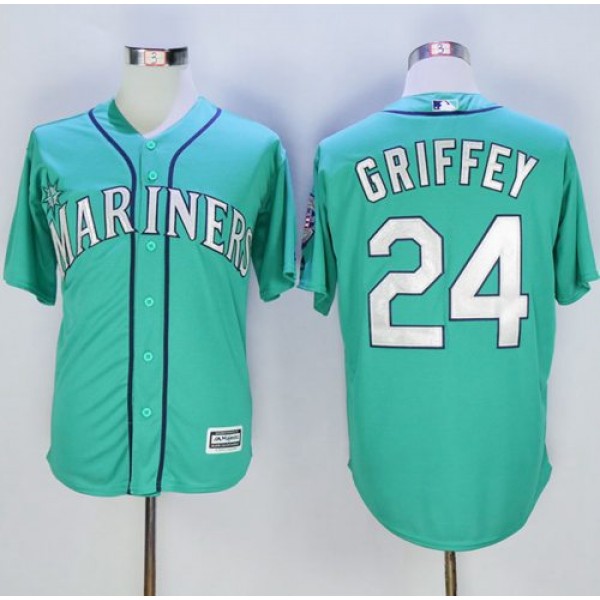 Mariners #24 Ken Griffey Green New Cool Base Stitched Jersey