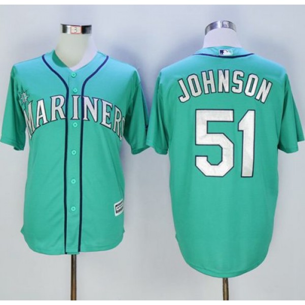 Mariners #51 Randy Johnson Green New Cool Base Stitched Jersey