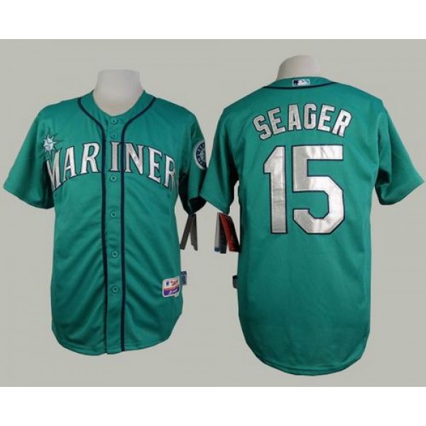 Mariners #15 Kyle Seager Green Alternate Cool Base Stitched Jersey