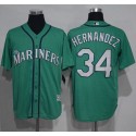 Mariners #34 Felix Hernandez Green New Cool Base Stitched Jersey