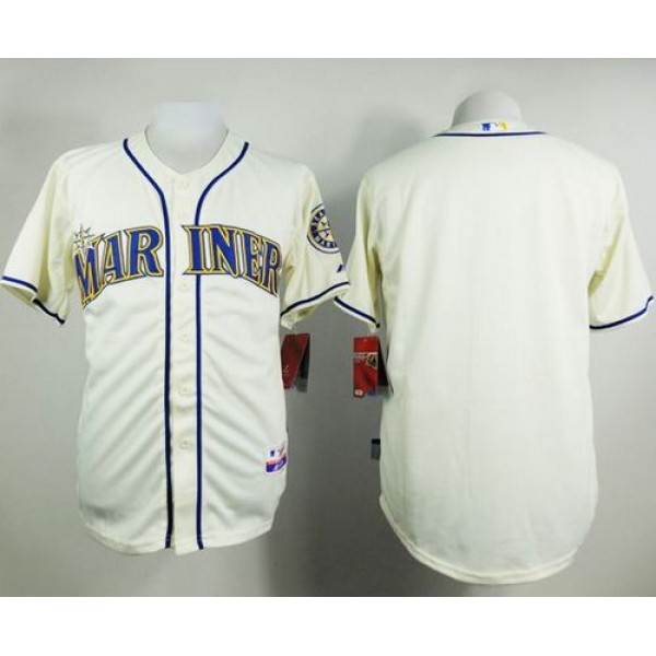 Mariners Blank Cream Alternate Cool Base Stitched Jersey
