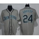 Mariners #24 Ken Griffey Grey New Cool Base Stitched Jersey
