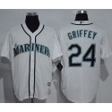 Mariners #24 Ken Griffey White New Cool Base Stitched Jersey