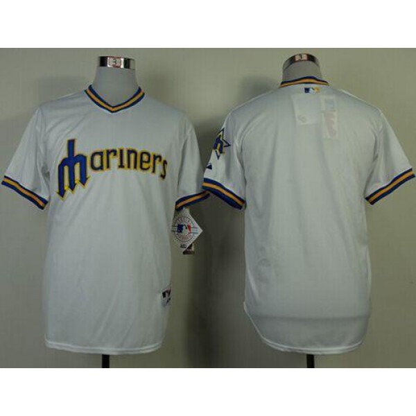 Mariners Blank White 1979 Turn Back The Clock Stitched Jersey