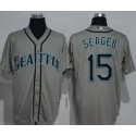 Mariners #15 Kyle Seager Grey New Cool Base Stitched Jersey