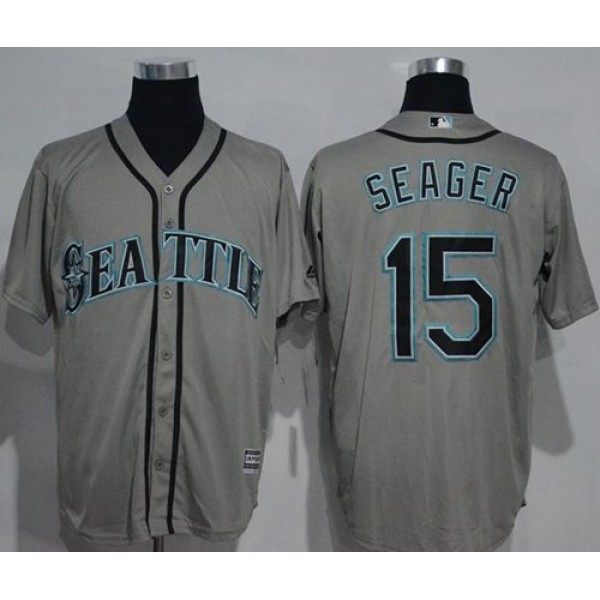 Mariners #15 Kyle Seager Grey New Cool Base Stitched Jersey