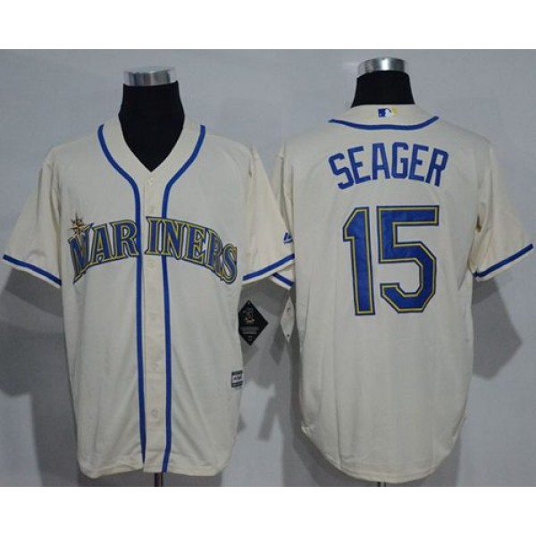 Mariners #15 Kyle Seager Cream New Cool Base Stitched Jersey