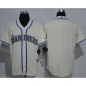 Mariners Blank Cream New Cool Base Stitched Jersey