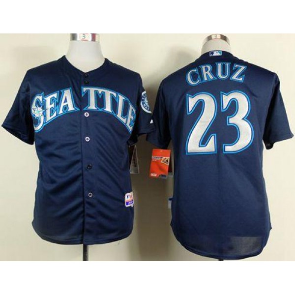 Mariners #23 Nelson Cruz Navy Blue Cool Base Stitched Jersey