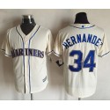 Mariners #34 Felix Hernandez Cream New Cool Base Stitched Jersey