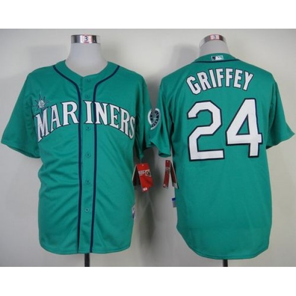 Mariners #24 Ken Griffey Green Alternate Cool Base Stitched Jersey