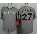 Marlins #27 Giancarlo Stanton Grey 2012 Road Stitched Jersey