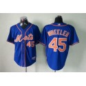 Mets #45 Zack Wheeler Blue Cool Base Stitched Jersey