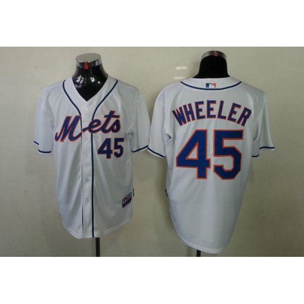 Mets #45 Zack Wheeler White Cool Base Stitched Jersey