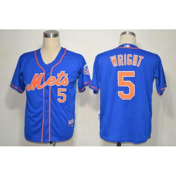 Mets #5 David Wright Blue Alternate Home Cool Base Stitched Jersey