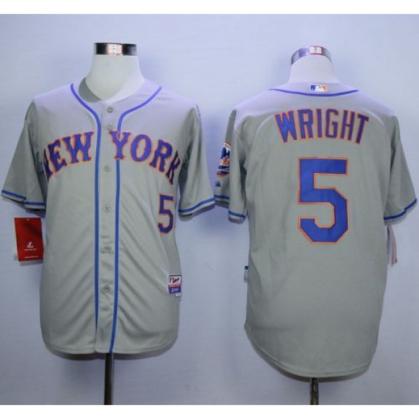 Mets #5 David Wright Stitched Grey Jersey