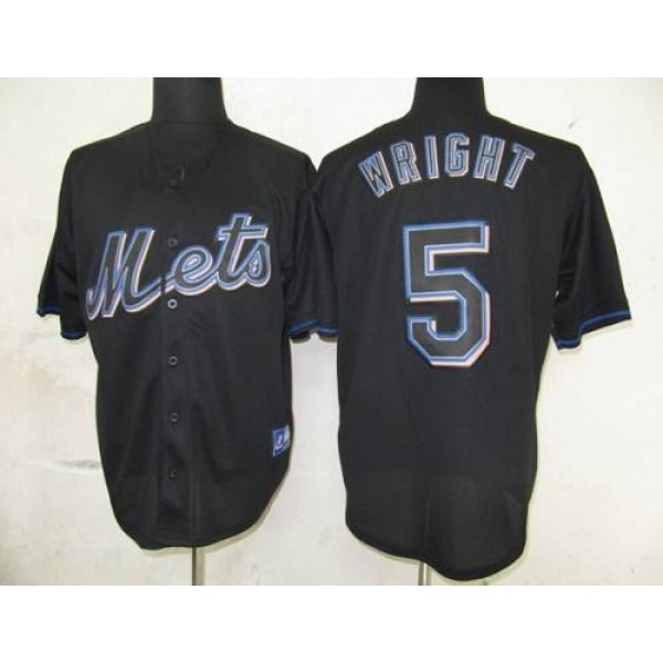 Mets #5 David Wright Black Fashion Stitched Jersey