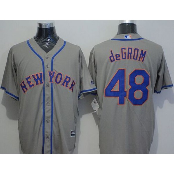 Mets #48 Jacob DeGrom Grey New Cool Base Stitched Jersey
