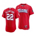 Miami Marlins #22 Sandy Alcantara 2021 Red City Connect Flex Base Stitched Jersey
