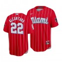 Miami Marlins #22 Sandy Alcantara 2021 Red City Connect Cool Base Stitched Jersey
