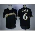 Milwaukee Brewers #6 Lorenzo Cain Navy Coolbase Stitched Jersey
