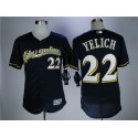 Milwaukee Brewers #22 Christian Yelich Navy Flexbase Stitched Jersey