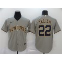 Milwaukee Brewers #22 Christian Yelich Grey Cool Base Stitched Jersey