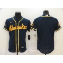Milwaukee Brewers Blank Navy Flex Base Stitched Jersey