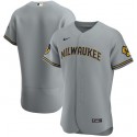 Milwaukee Brewers Blank Grey Flex Base Stitched Jersey