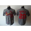 Mitchell And Ness Cardinals #20 Lou Brock Grey Cool Base Stitched Throwback Jersey