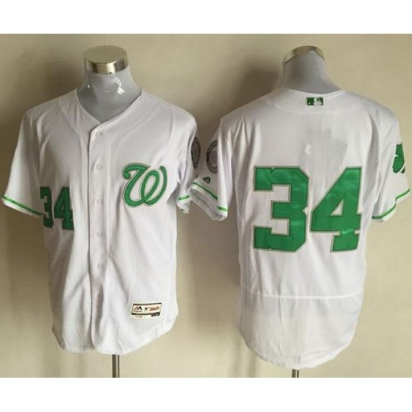 Nationals #34 Bryce Harper White Celtic Flexbase Authentic Collection Stitched Jersey