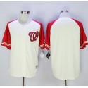 Nationals Blank Cream Red Exclusive New Cool Base Stitched Jersey
