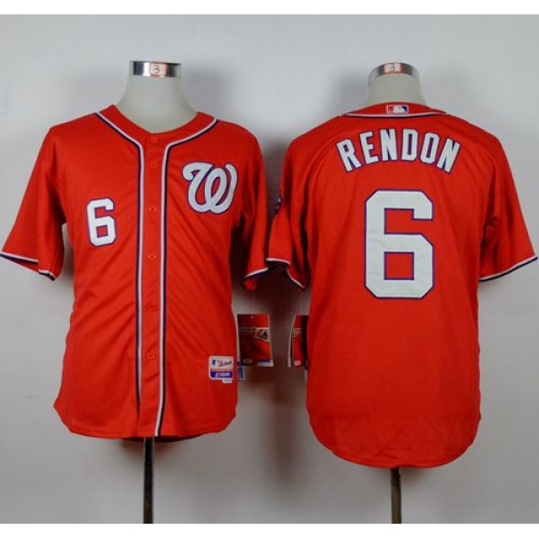 Nationals #6 Anthony Rendon Red Cool Base Stitched Jersey