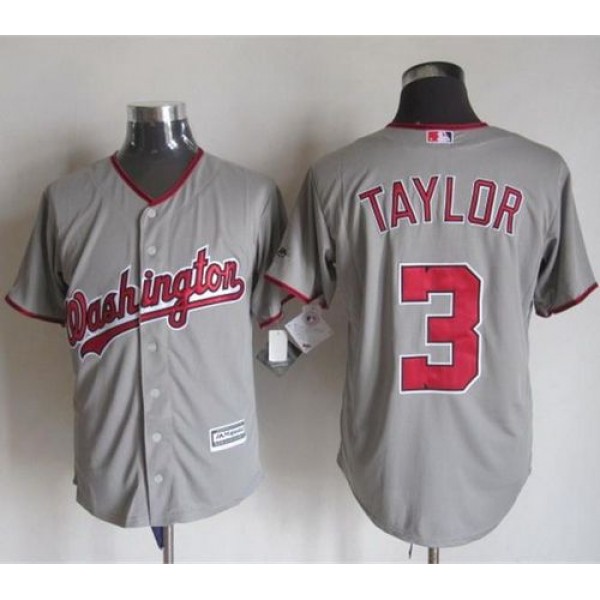 Nationals #3 Michael Taylor Grey New Cool Base Stitched Jersey