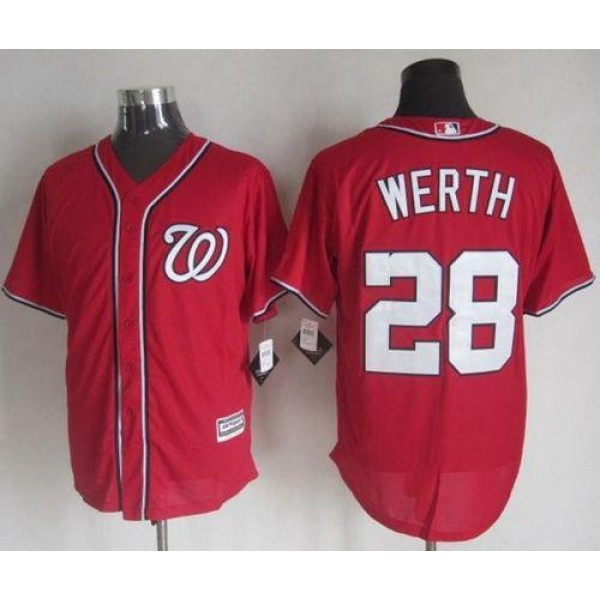 Nationals #28 Jayson Werth Red New Cool Base Stitched Jersey