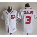 Nationals #3 Michael Taylor White New Cool Base Stitched Jersey