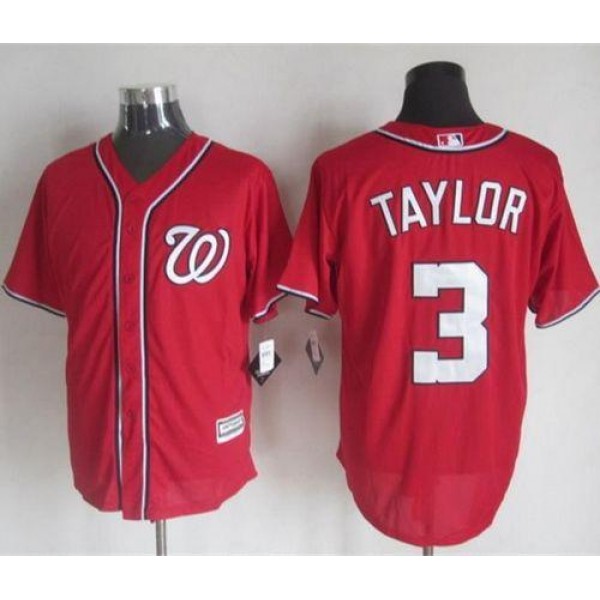 Nationals #3 Michael Taylor Red New Cool Base Stitched Jersey