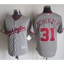 Nationals #31 Max Scherzer Grey New Cool Base Stitched Jersey