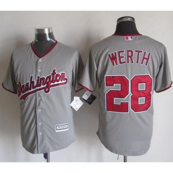 Nationals #28 Jayson Werth Grey New Cool Base Stitched Jersey